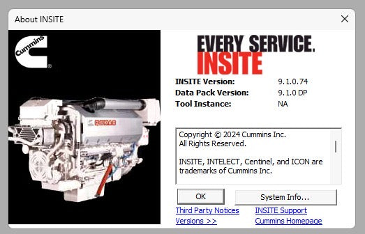 CUMMINS INSITE 9.1.1 PRO + FLEET CALS + ZAP IT + INCAL ONLINE 2025