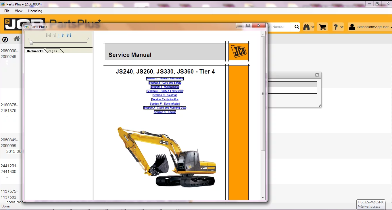 JCB PARTS PRO PLUS 2017 2DVD + SERVICE MANUAL 2019 1DVD