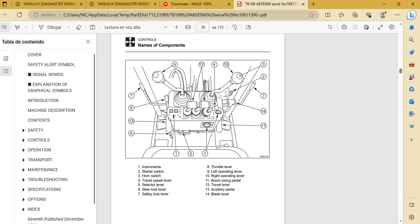 Takeuchi 2018 EPC + Service Manuals PDF