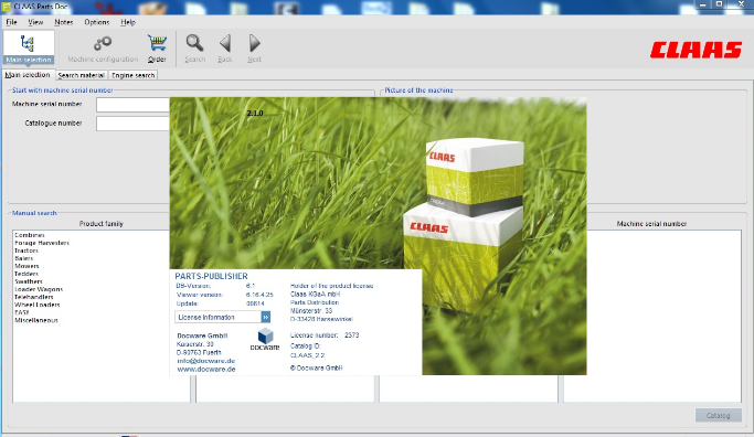 CLAAS Web Tic Software