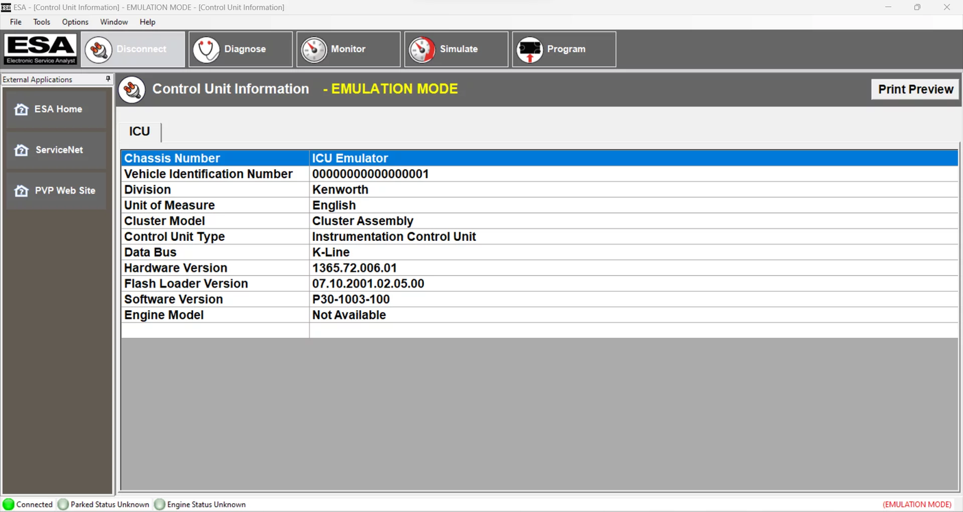 Paccar ESA 5.7.0 (Kenworth & Peterbilt) SW Programming Files 02.2025