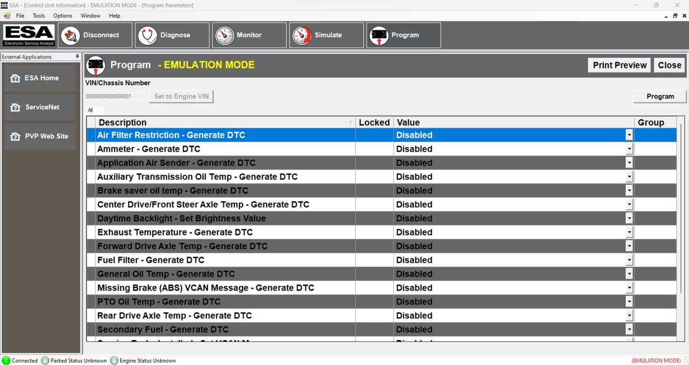 Paccar ESA 5.7.0 (Kenworth & Peterbilt) SW Programming Files 02.2025