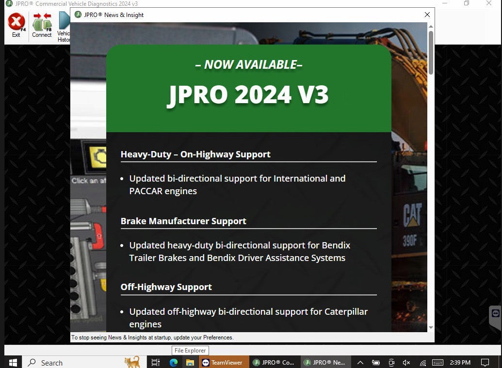 JPRO Noregon Commercial Fleet
Diagnostics 2025.V2